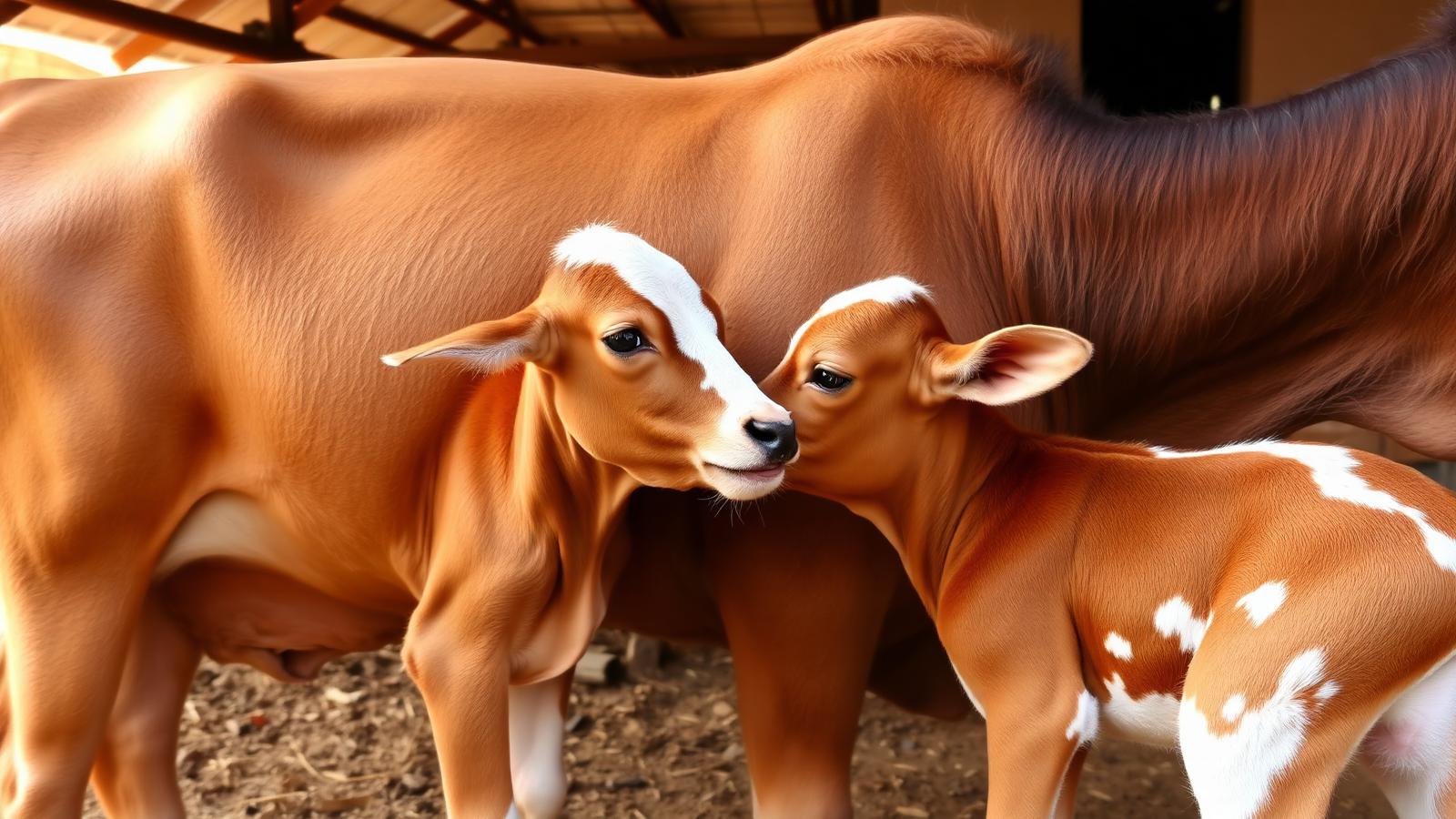 Cow and its calf